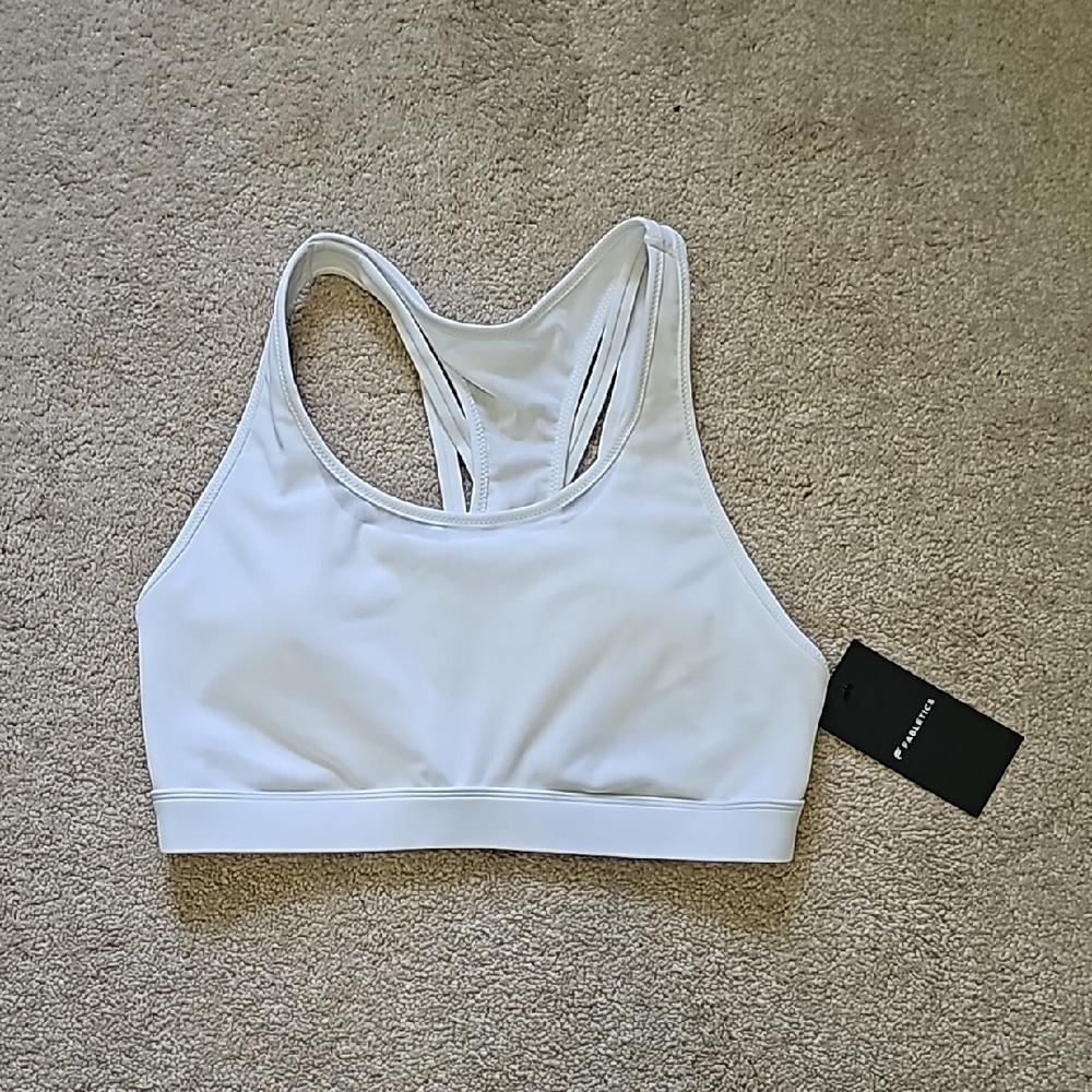 Fabletics Size M Women's White Sports Bra NWT